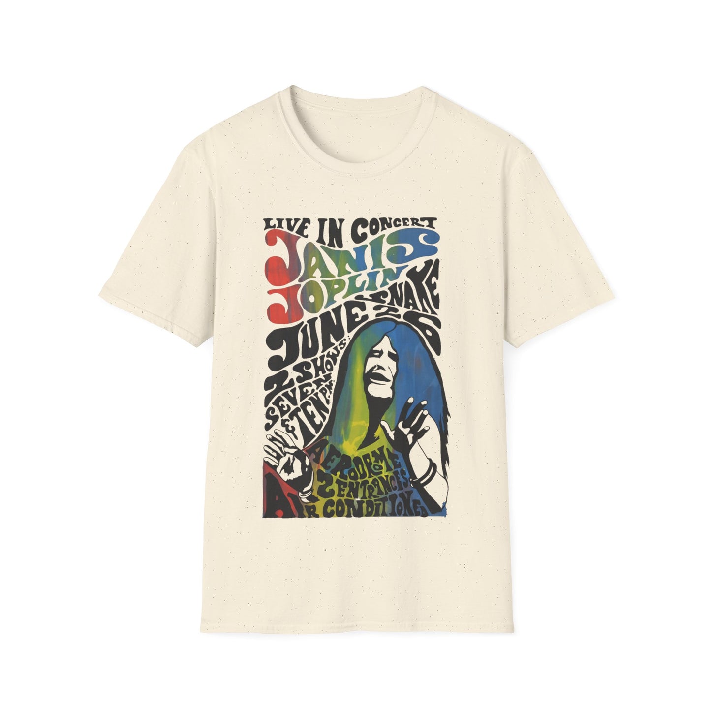 1968 janis joplin new york aerodrome concert poster tshirt