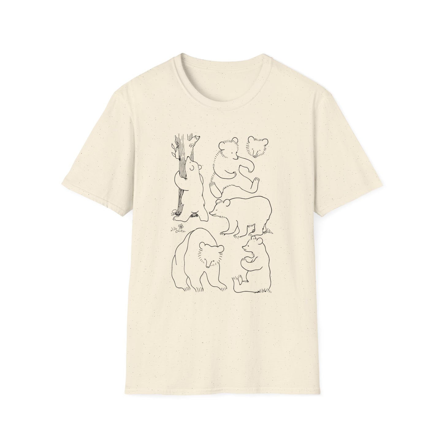 vintage french drawing guide cute bear illustrations reproduction tshirt