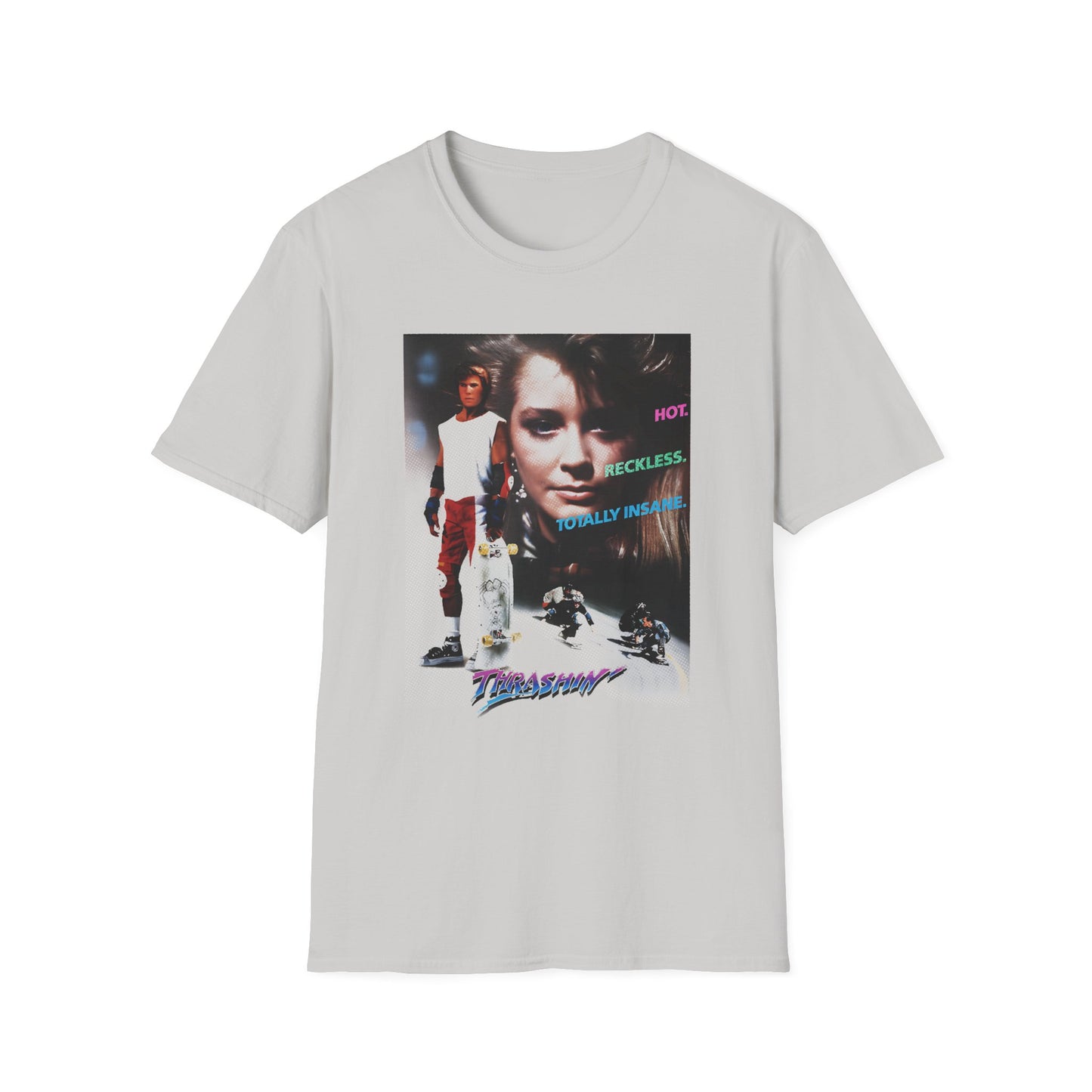 thrashin' 1986 skater gang movie poster tshirt