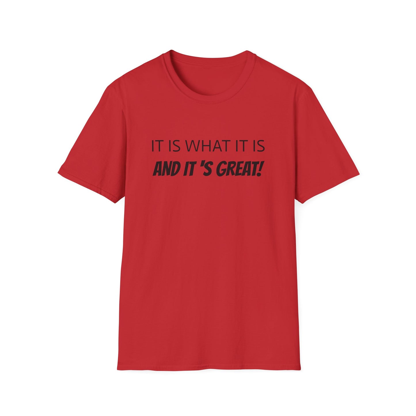 it is what it is and it's great! tshirt