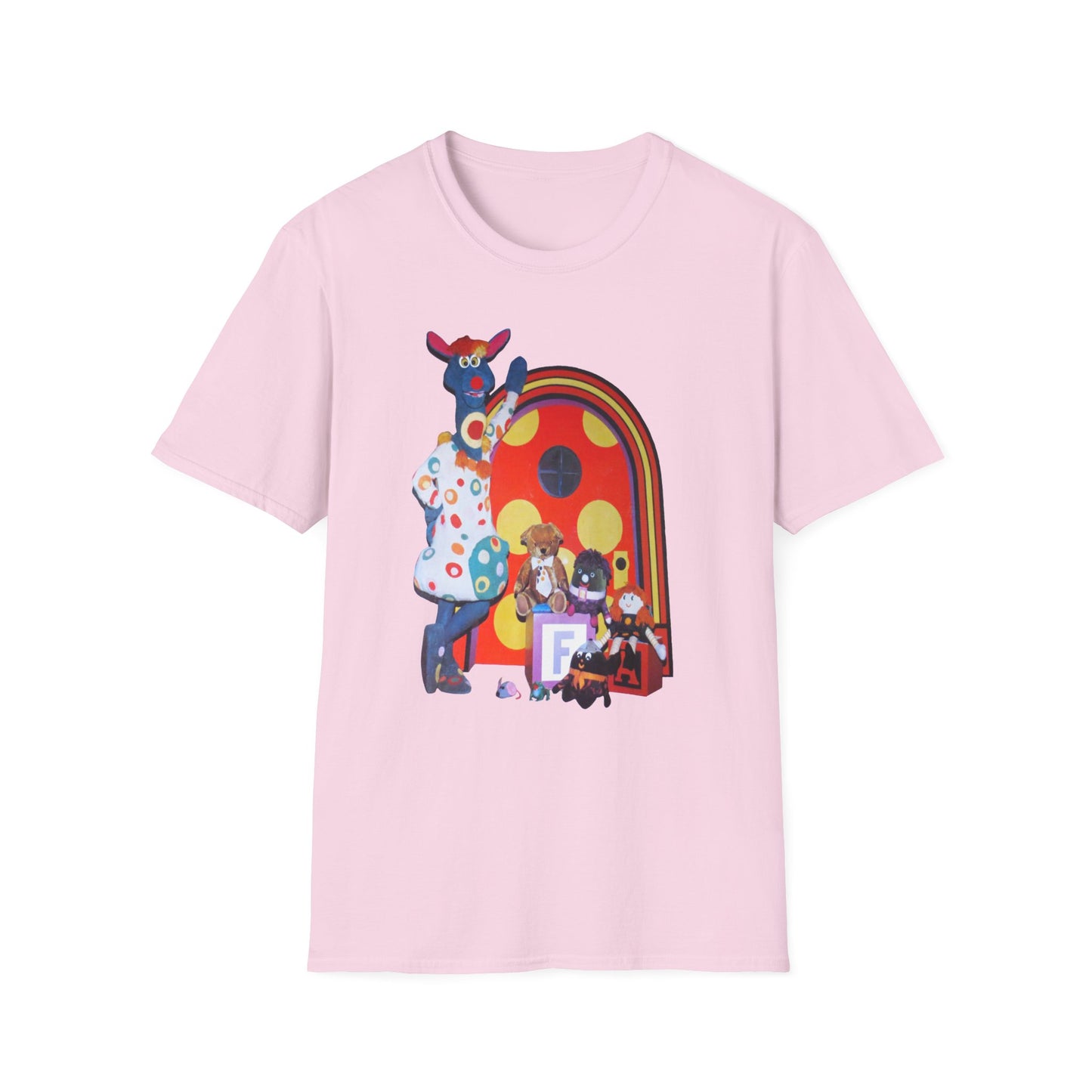 polka dot door 70's kids tv show tshirt