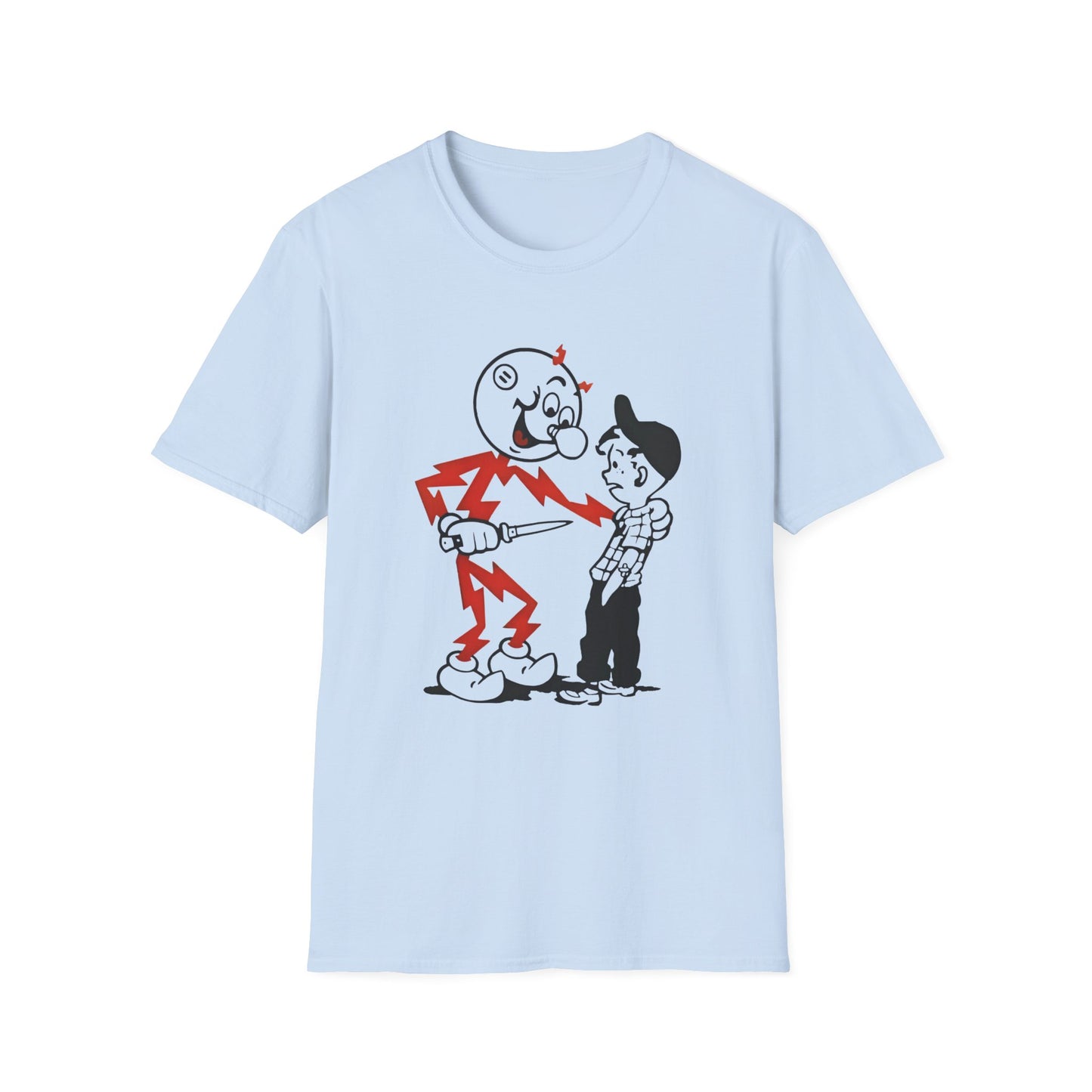 reddy kilowatt electricity will kill you vintage logo reproduction tshirt