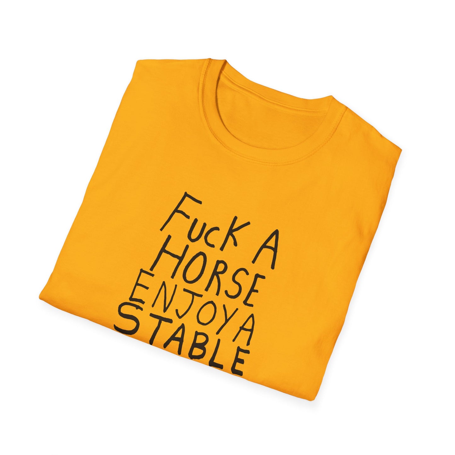 fuck a horse enjoy a stable relationship hand drawn tshirt