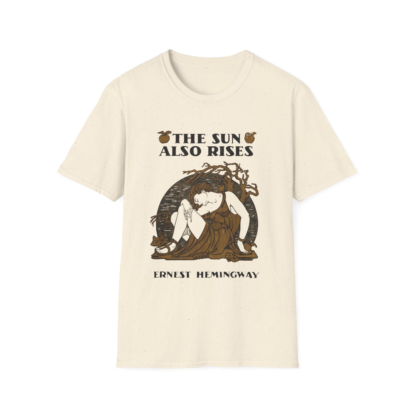 1926 ernest hemingway book cover by cleo damianakes for "the sun also rises" the tshirt