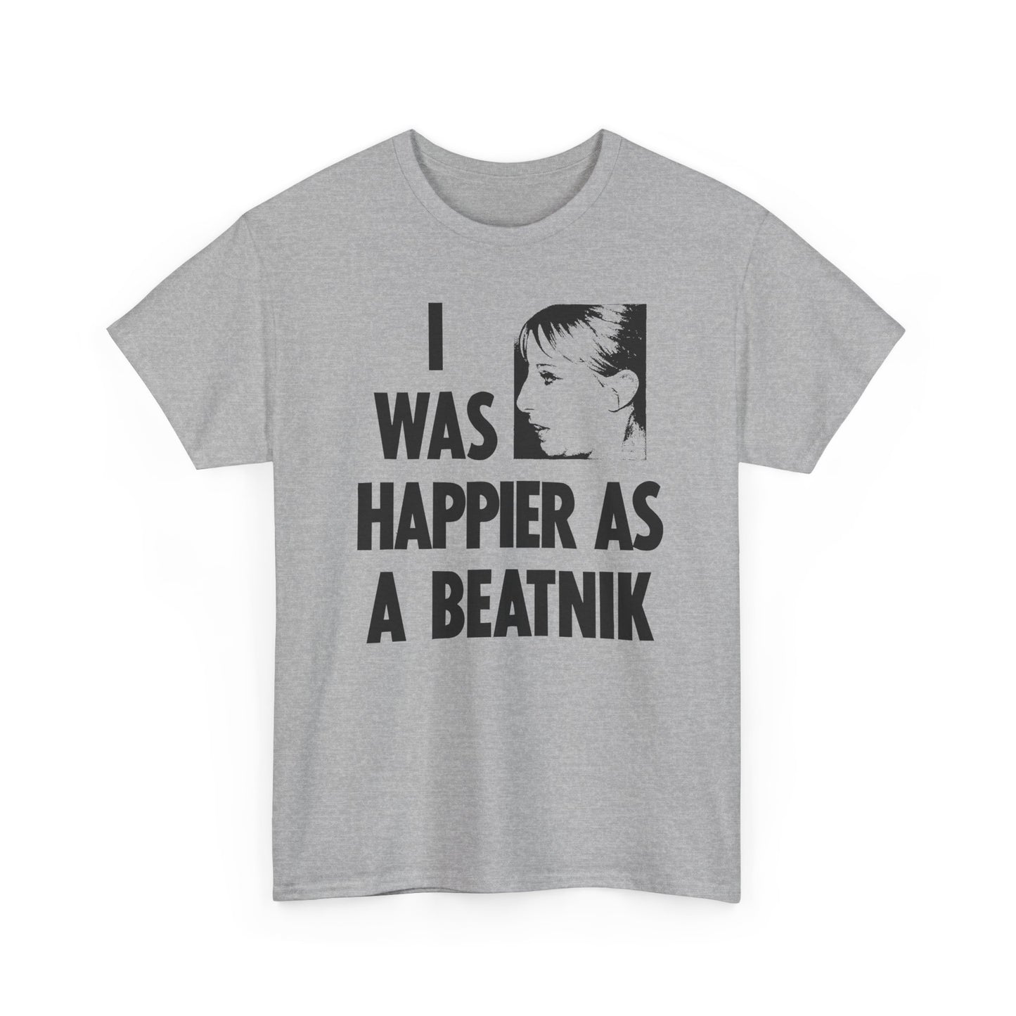 1965 national enquirer barbra streisand moans i was happier as a beatnik reproduction tshirt