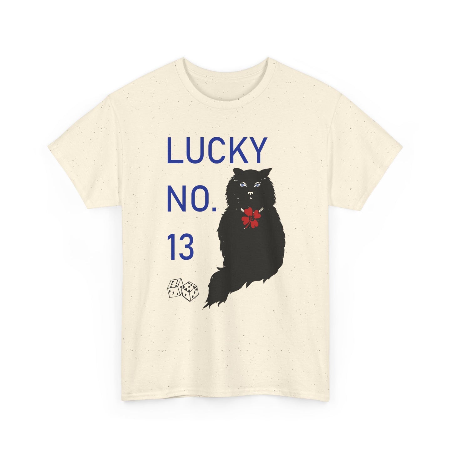 1976 qsl card lucky number 13 black cat custom reproduction tshirt
