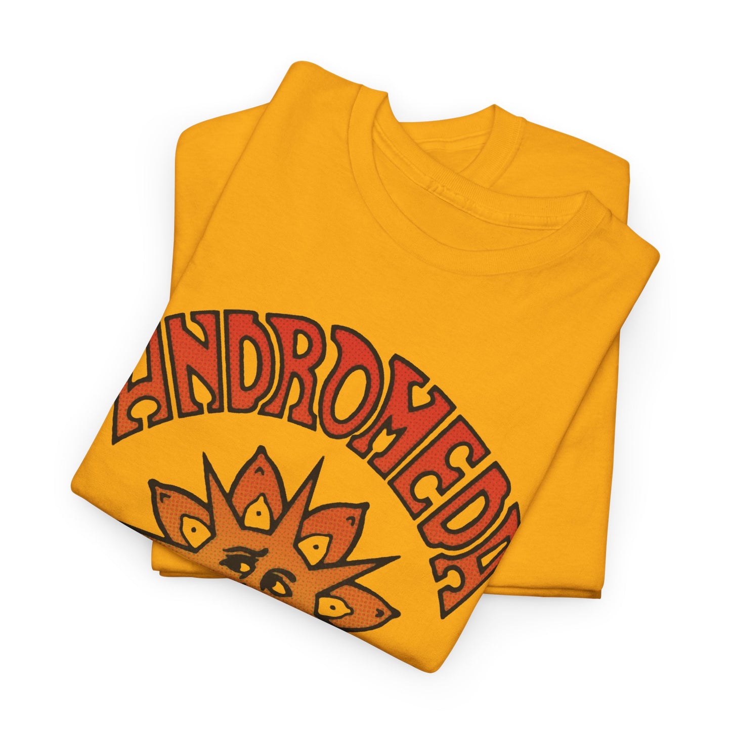 1960s english psychedelic rock band andromeda orange variant tshirt