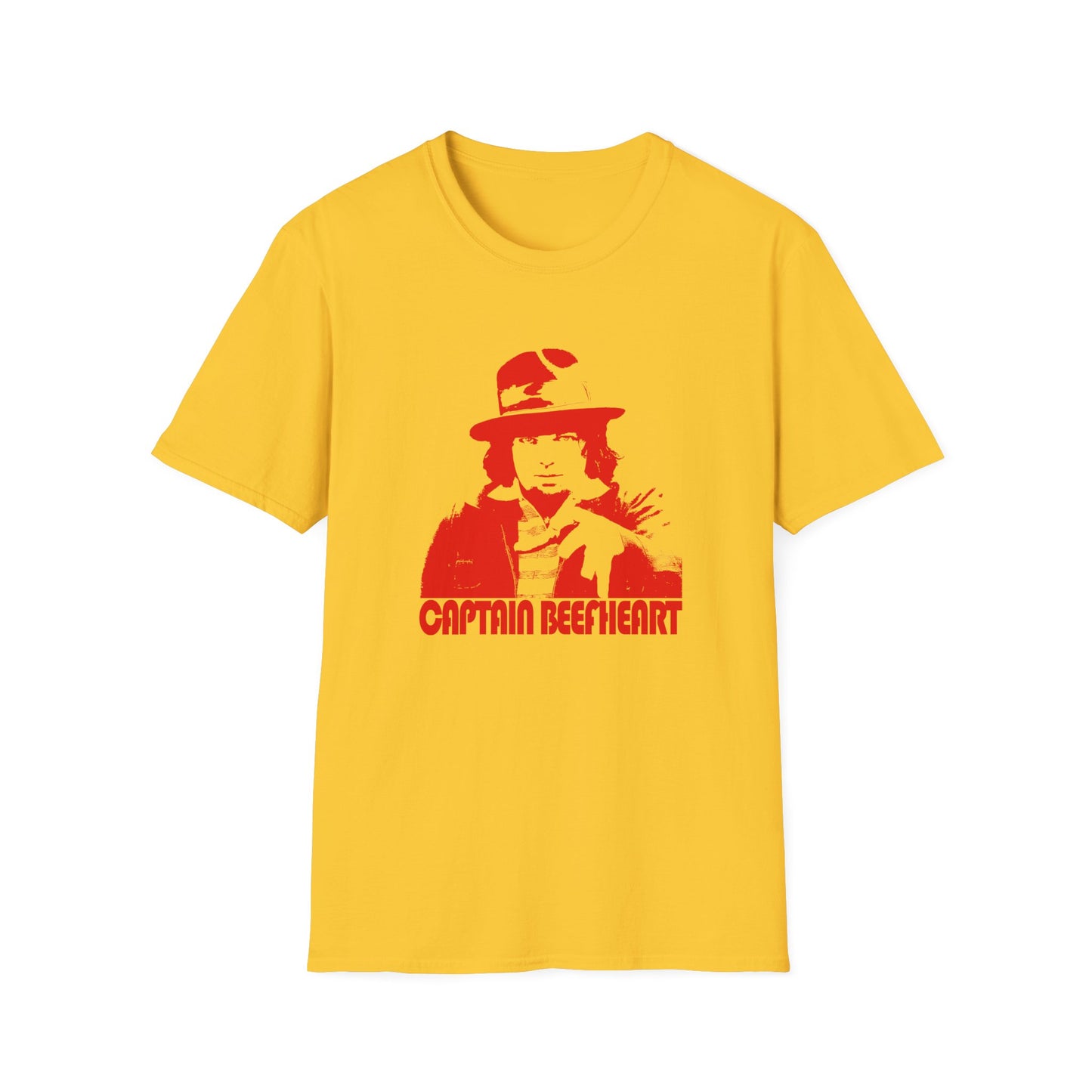 captain beefheart without the trout mask red stencil tshirt