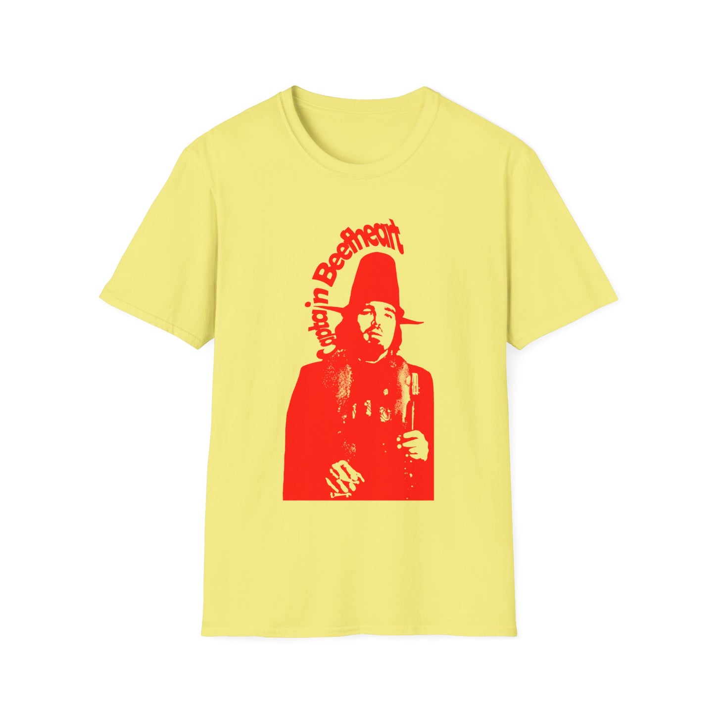 captain beefheart stencil in red tshirt