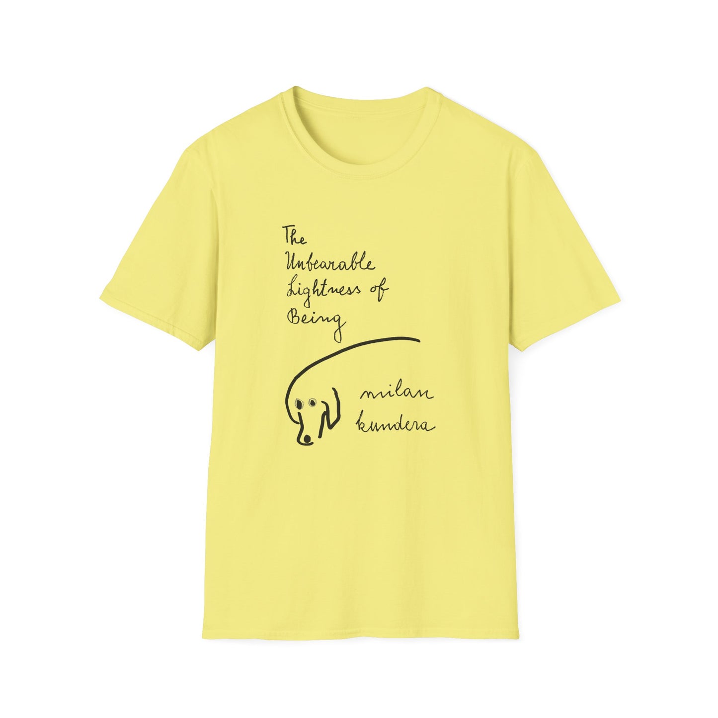 the unbearable lightness of being novel by milan kundera book cover tshirt