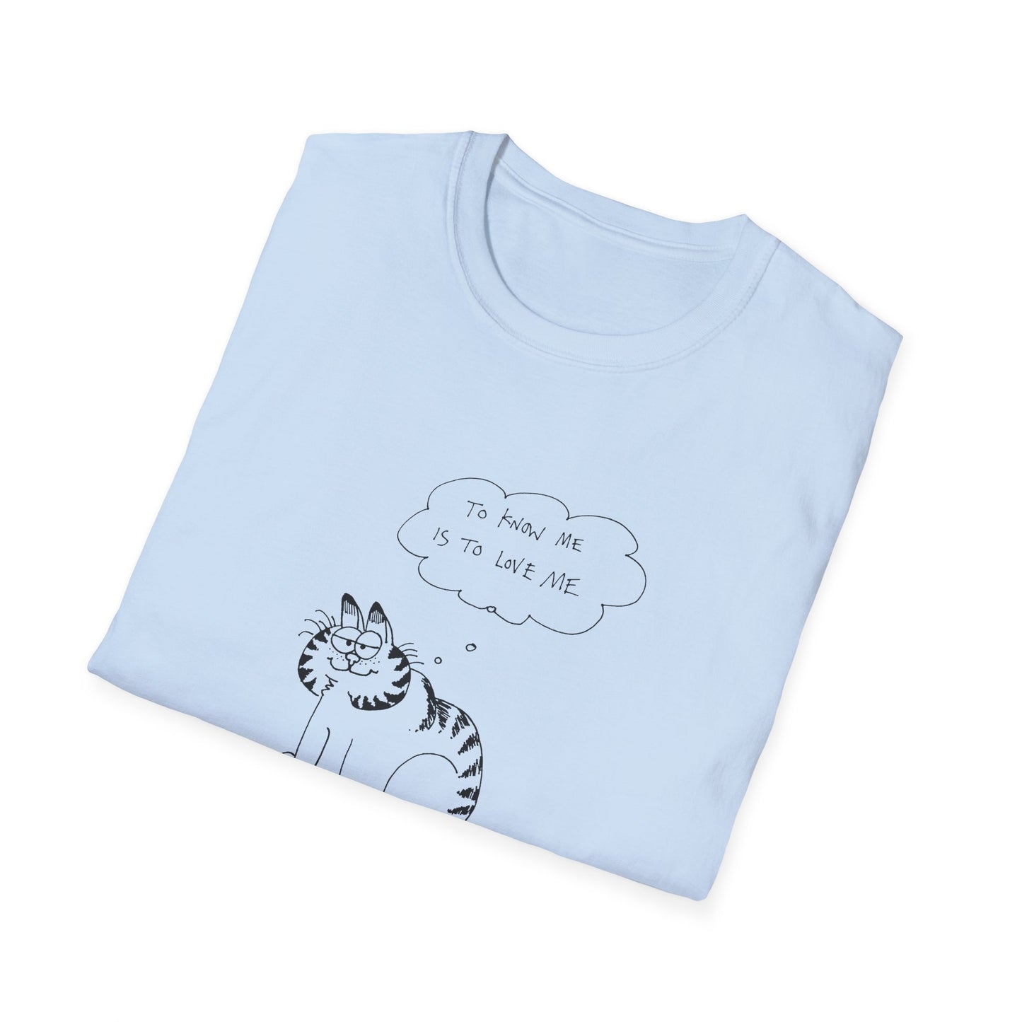 original drawing garfield fan art to know me is to love me tshirt