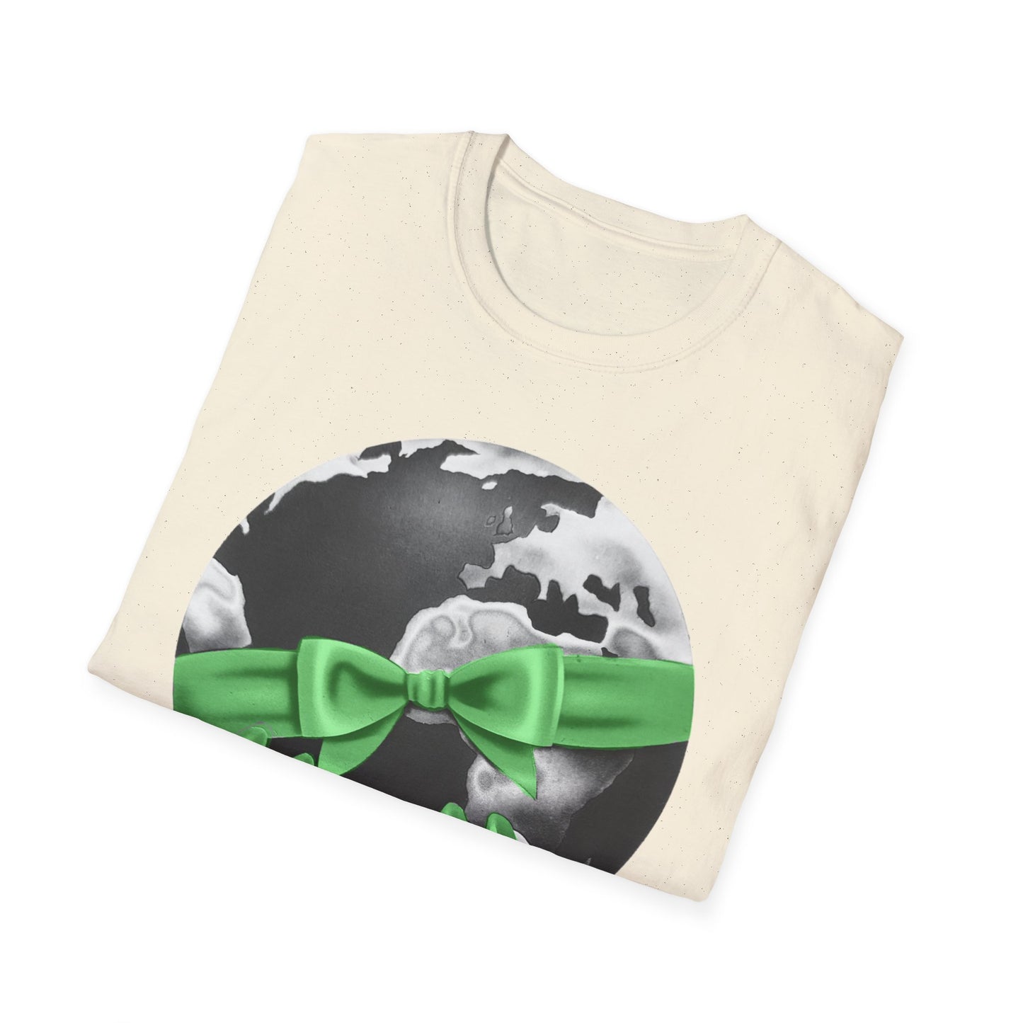 i'd give you the world 1980s graphic from a greeting card green nail version tshirt