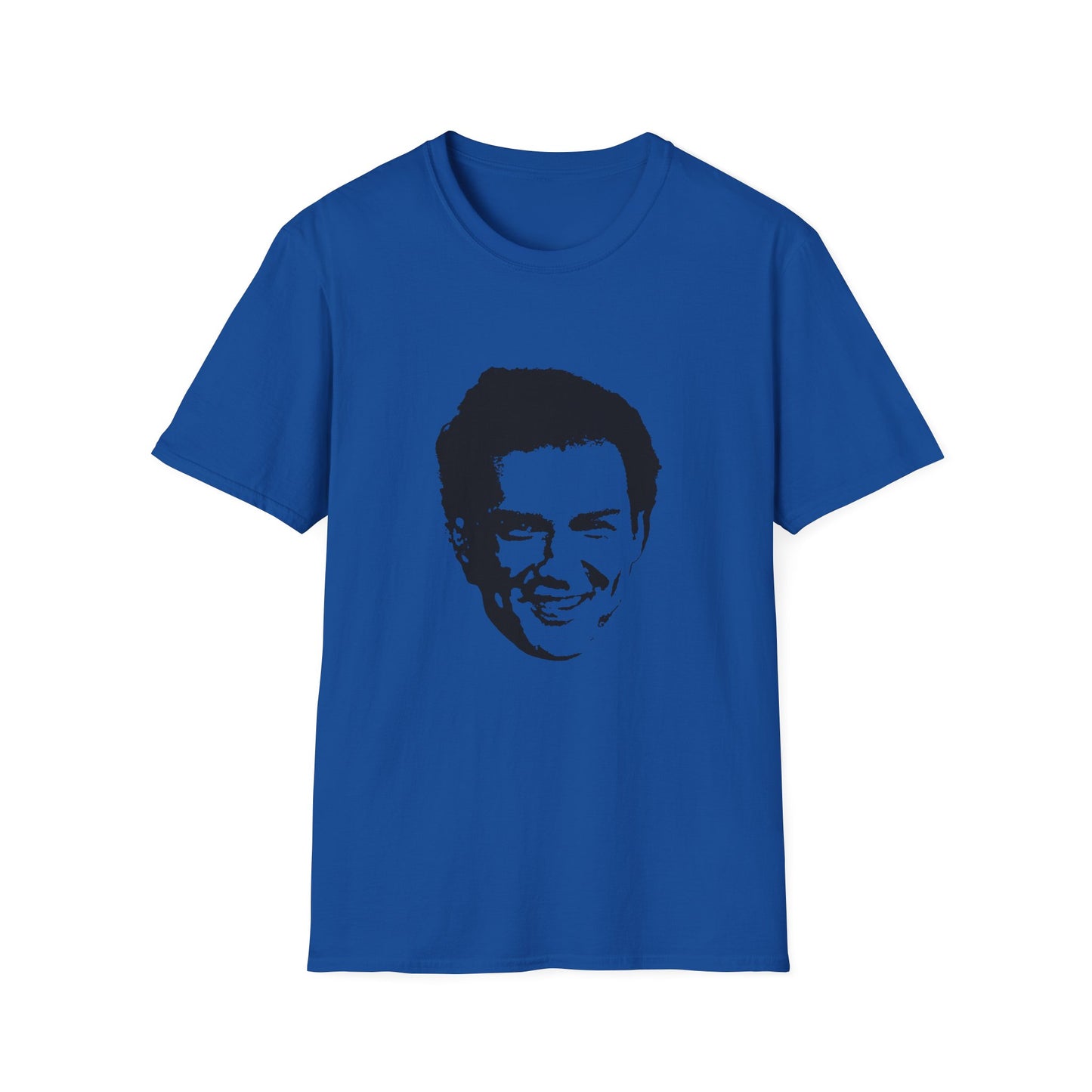 norm macdonald black stencil face tshirt