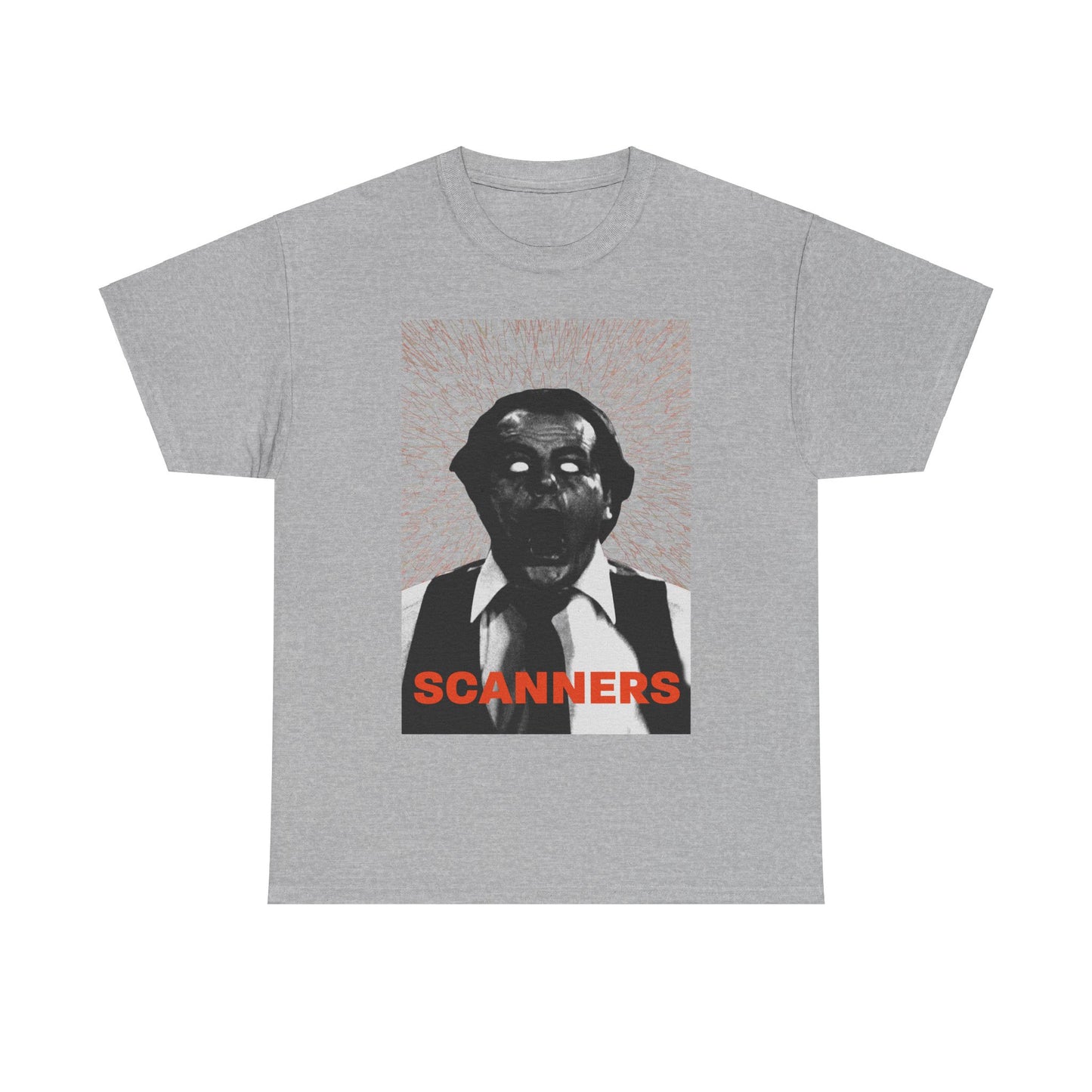 david cronenberg's scanners 1981 classic movie poster tshirt