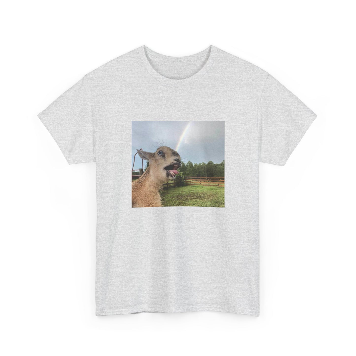 rainbow goat photo tshirt