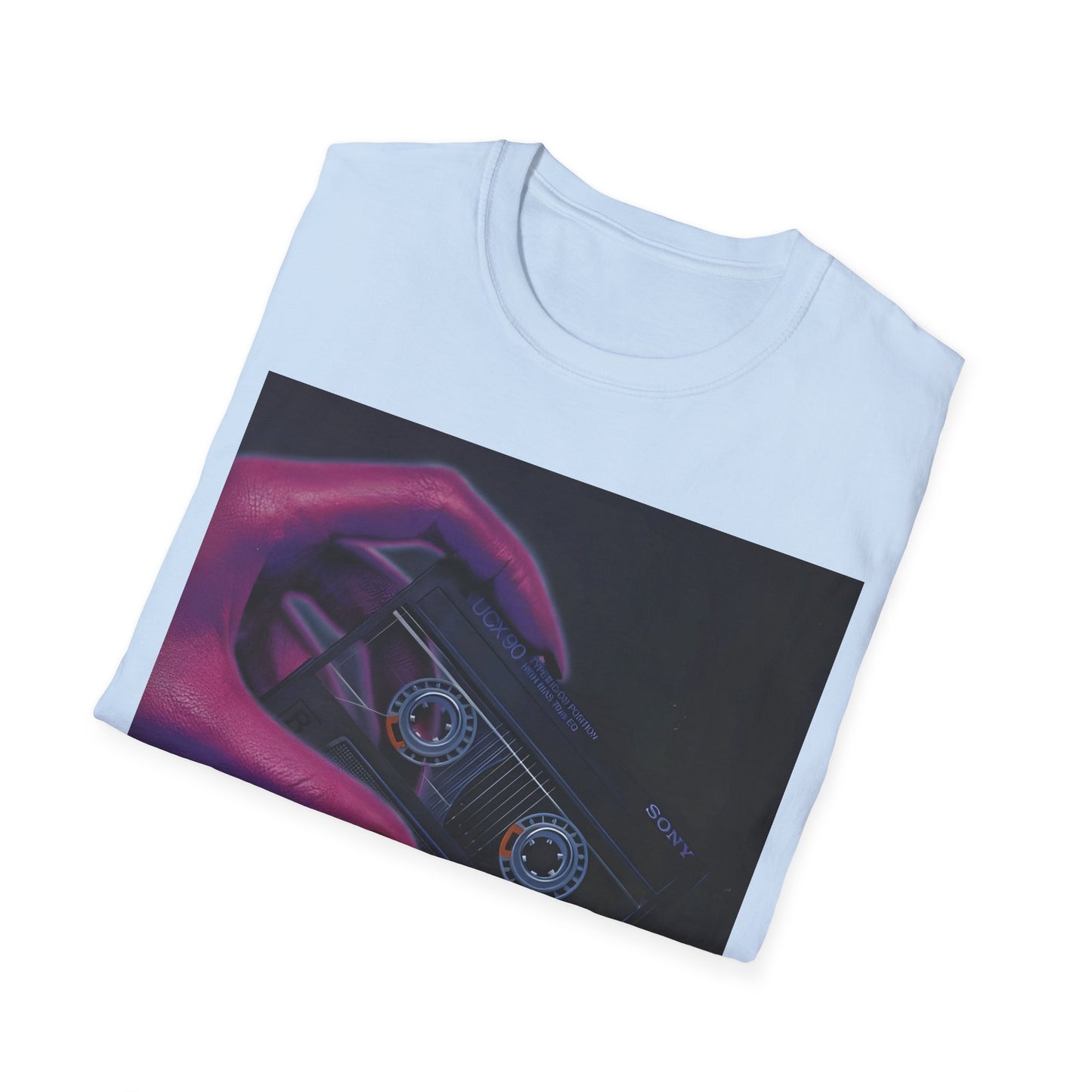 1980s UCX-90 audiocassette print advertisement tshirt