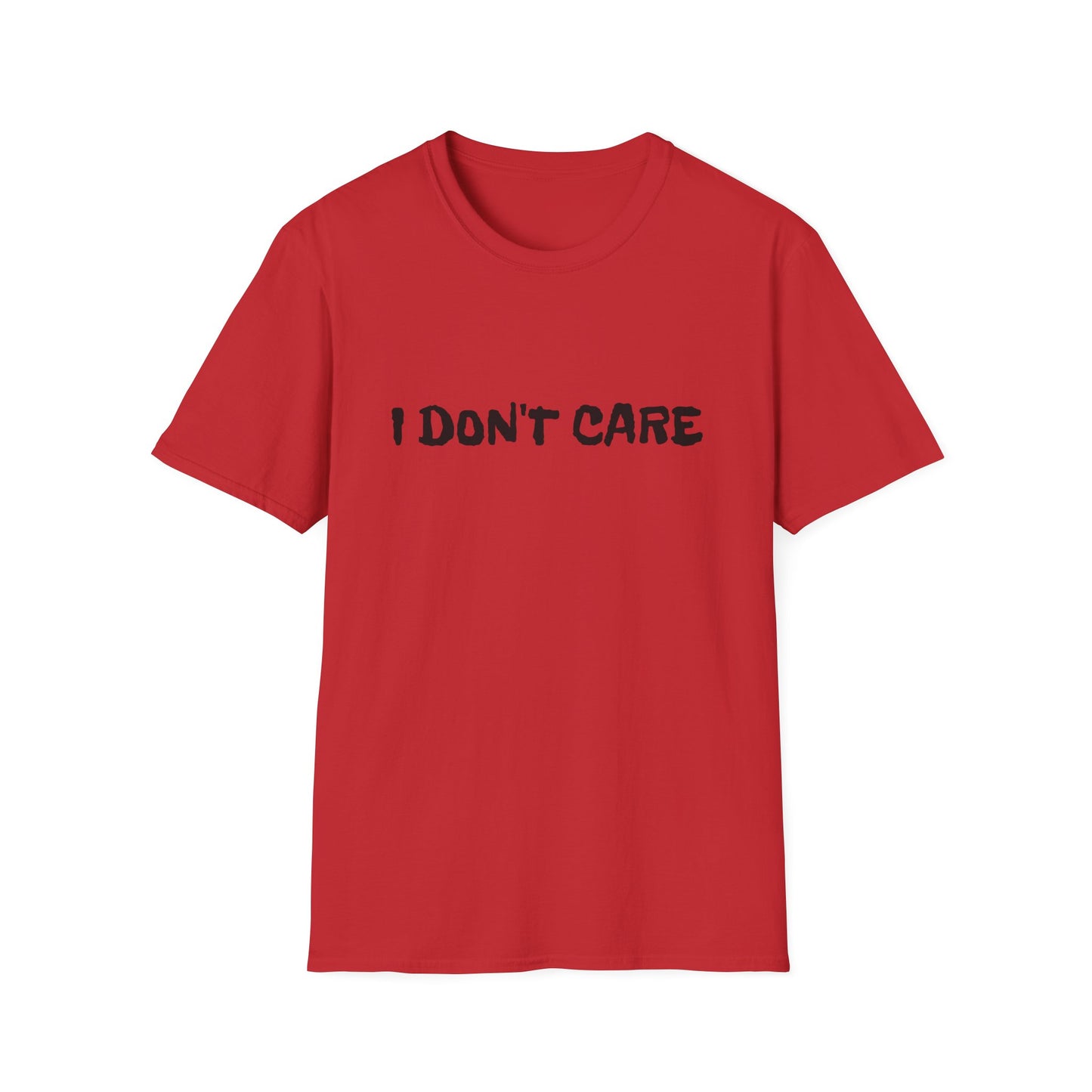 i don't care unisex softstyle tshirt