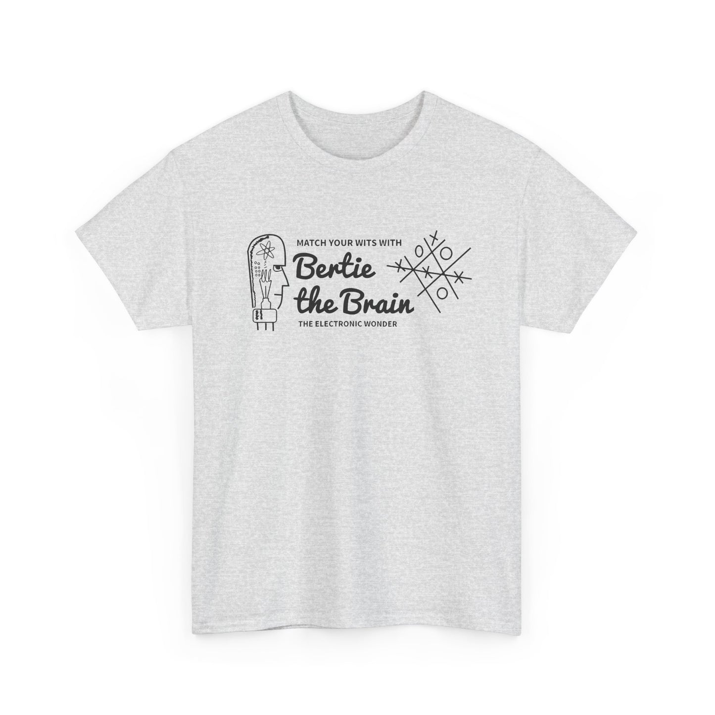 bertie the brain 1950 video game tshirt