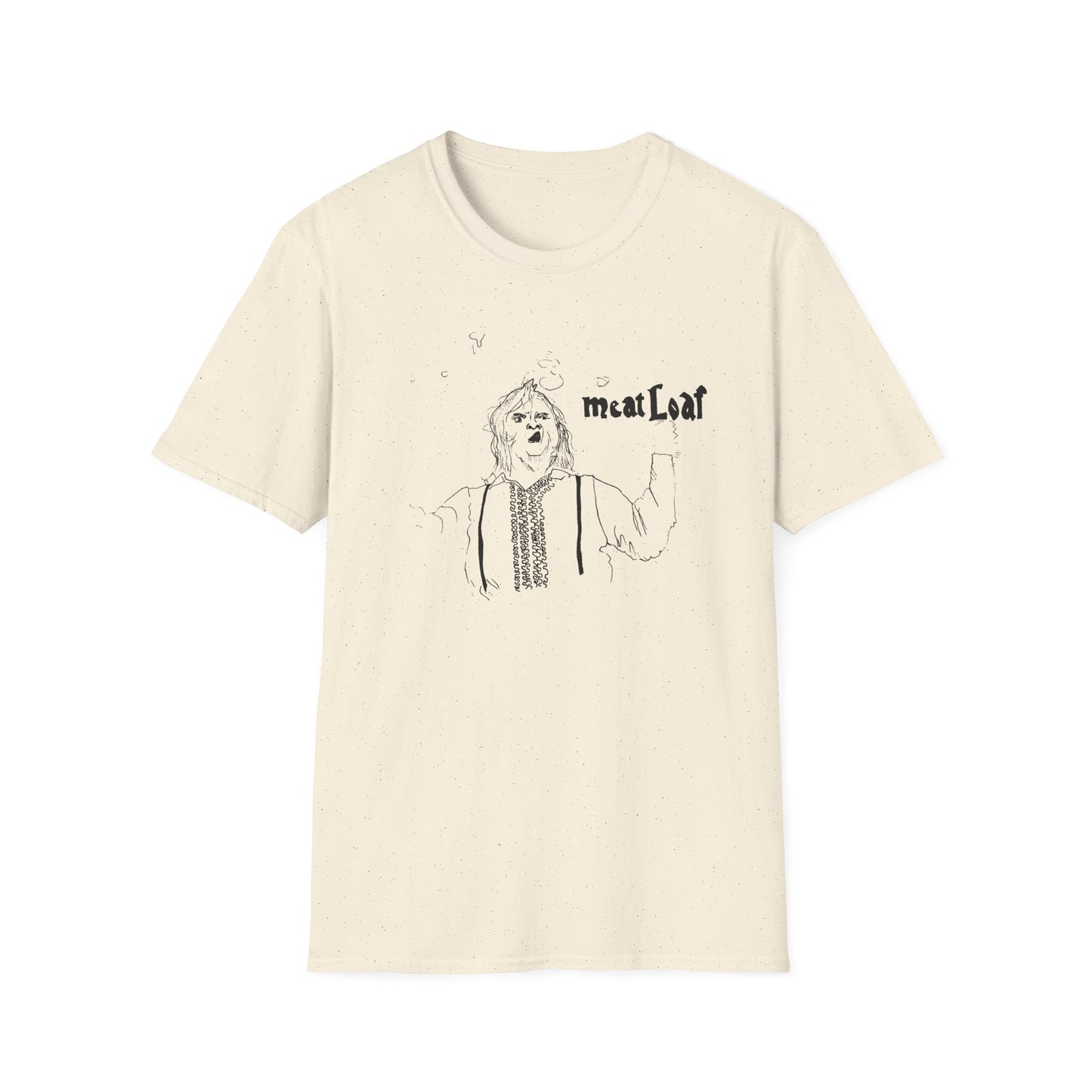 original drawing meat loaf, michael lee aday, bat out of hell singer fan art tshirt