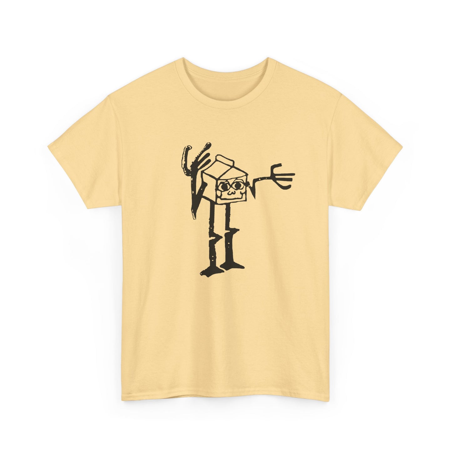 mid 80s anthropomorphic milk carton safety message reproduction tshirt