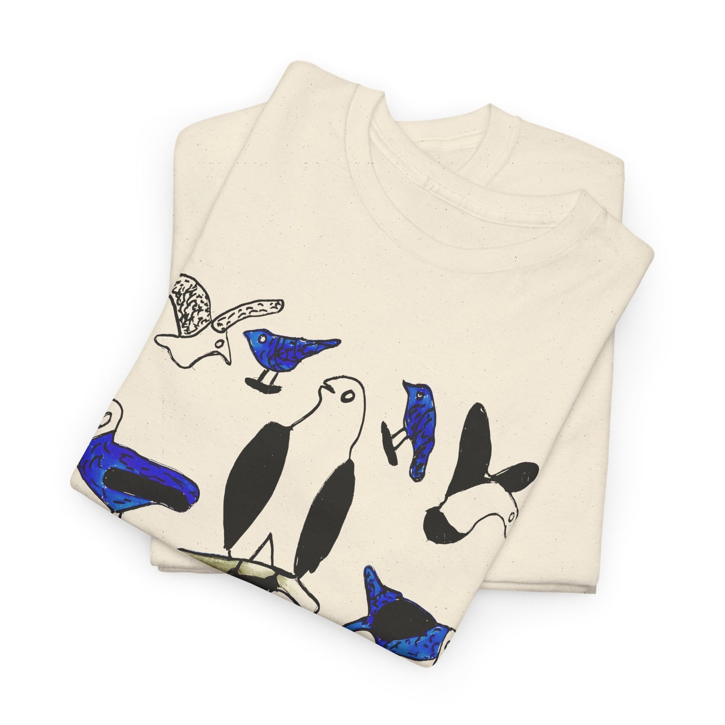 1970s untitled birds painting by canadian folk artist joseph sleep custom edit tshirt
