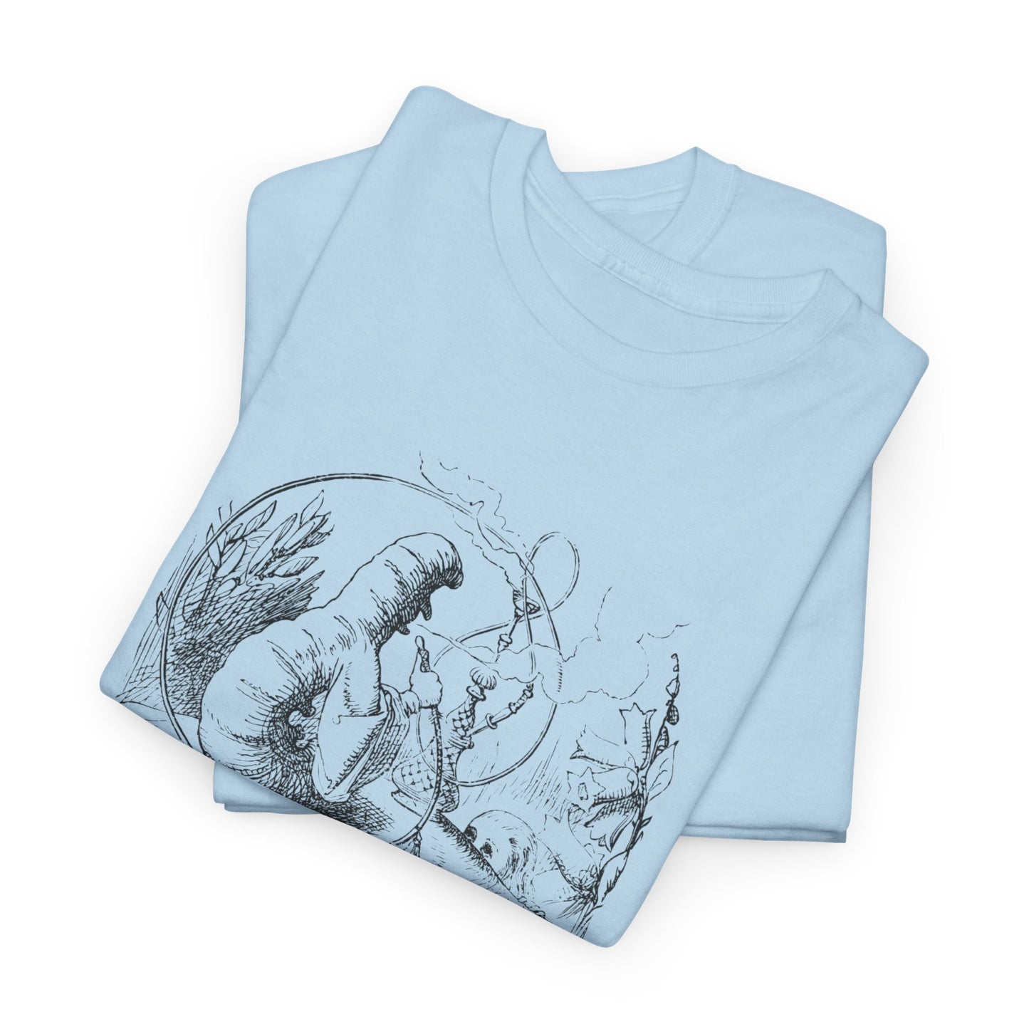 1865 alice's adventures in wonderland illustration by john tennial caterpillar tshirt