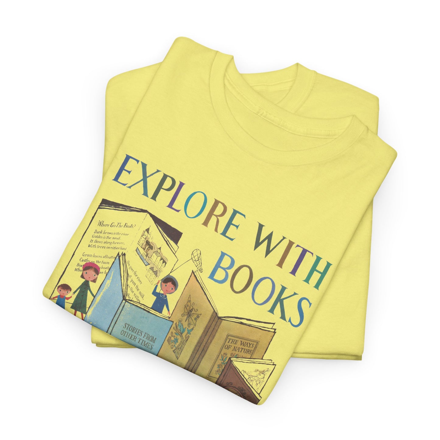 1957 book week poster by a&m provensen explore with books tshirt