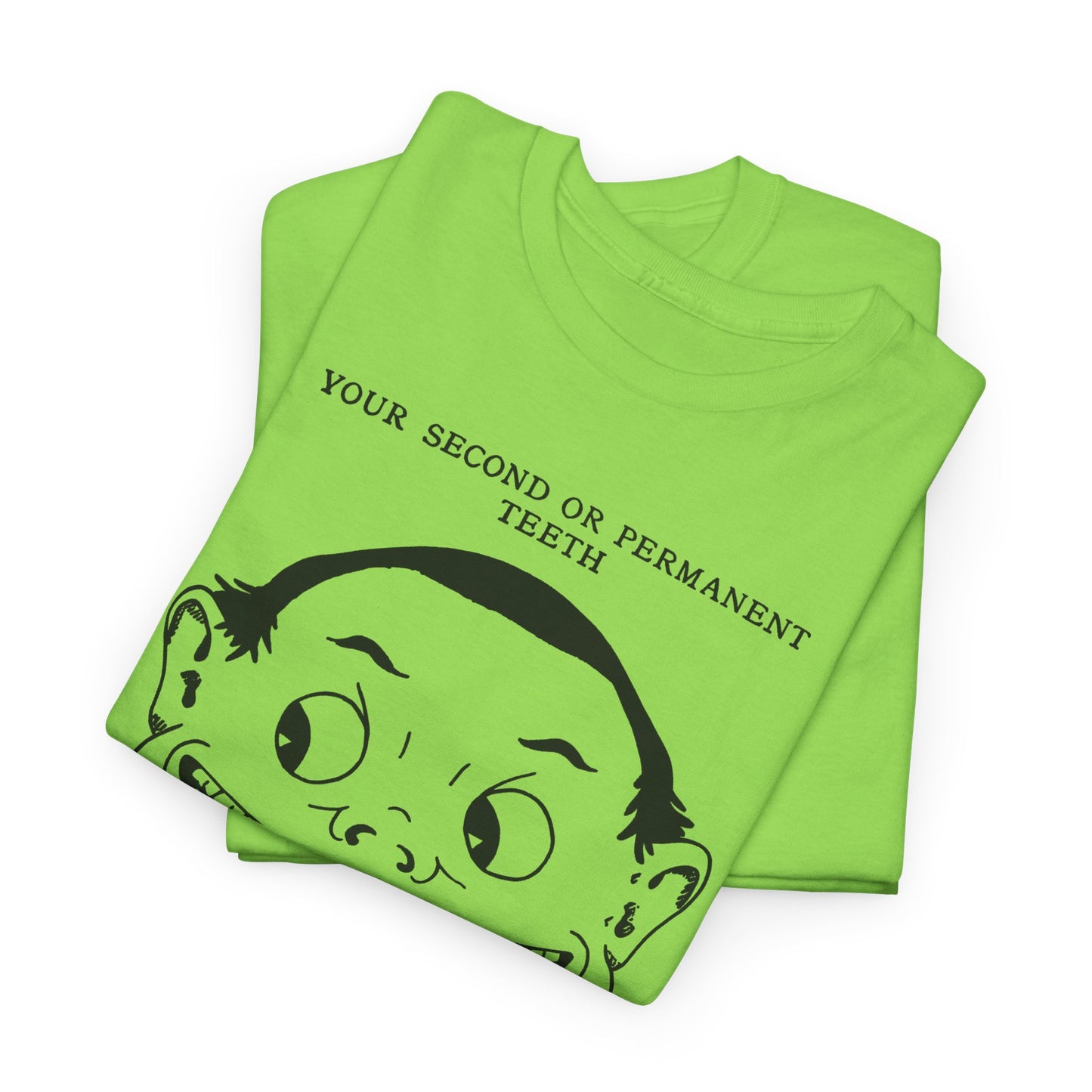 1918 illustration from child's book of teeth kid with teeth chart tshirt