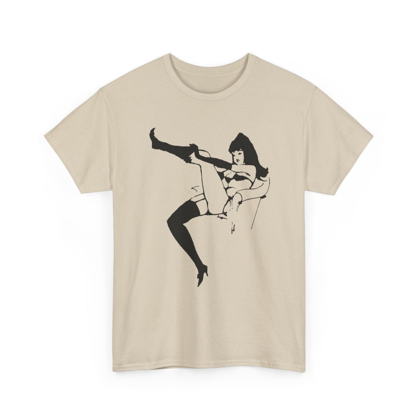 old tattoo flash art burlesque lady tshirt