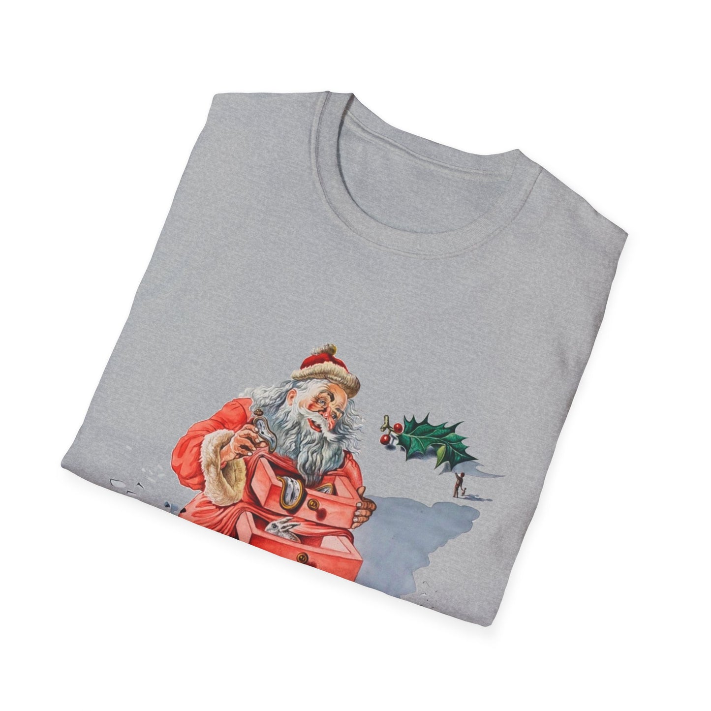 salvador dali's 1948 "santa with drawers" christmas card for hallmark tshirt