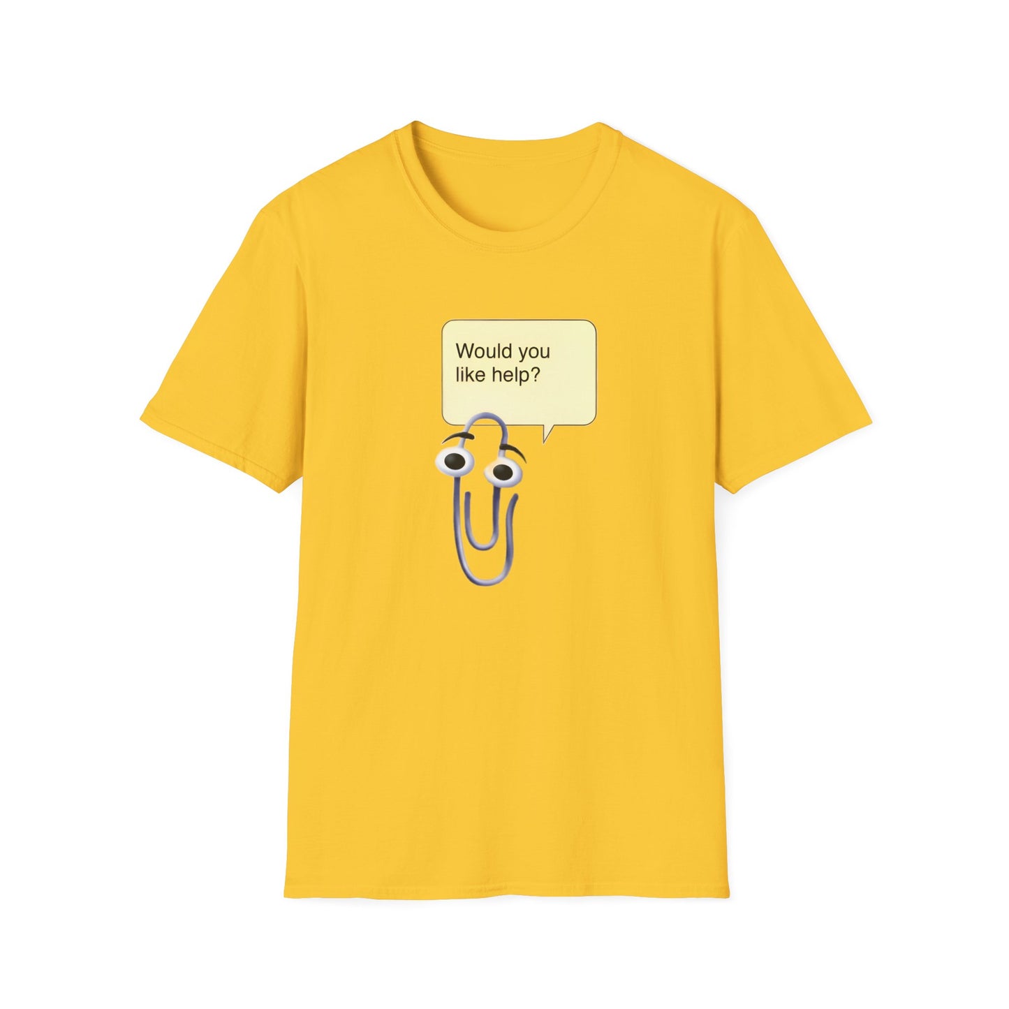 clippy tshirt would you like help? tshirt