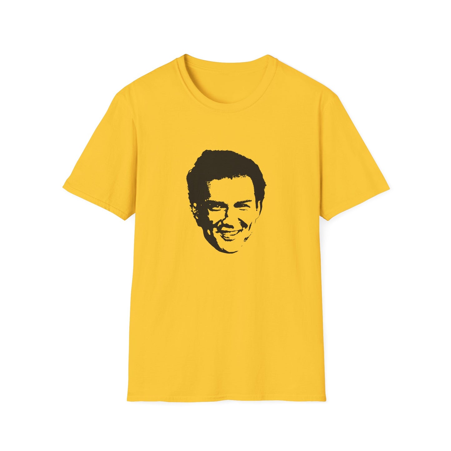 norm macdonald black stencil face tshirt
