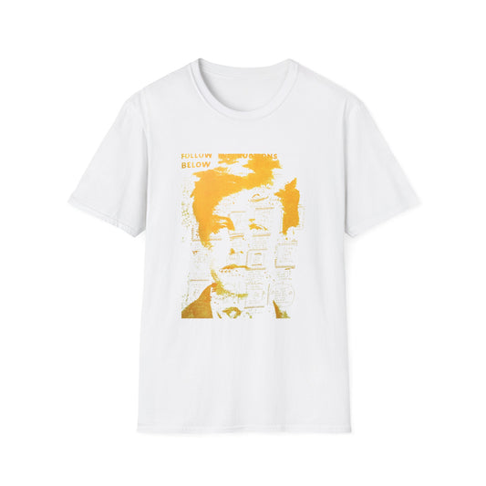 ray johnson arthur rimbaud art in gold tshirt