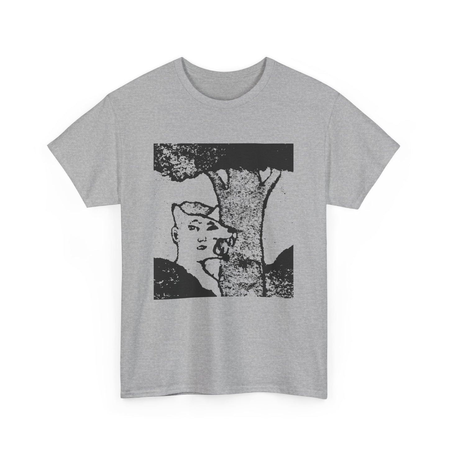 mid twentieth century the boy and the dog illusion artwork reproduction tshirt