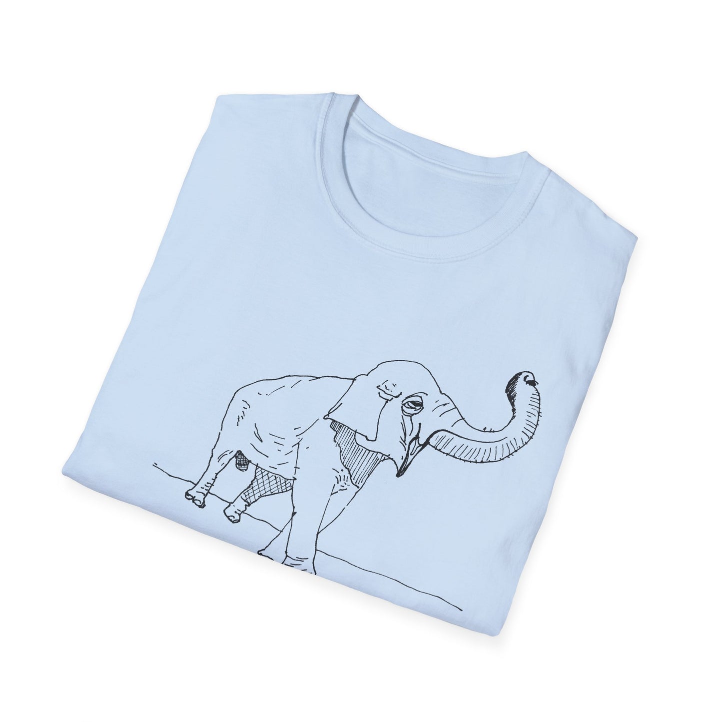 original drawing elephant kicks heroin habit reference to xiguang the elephant tshirt