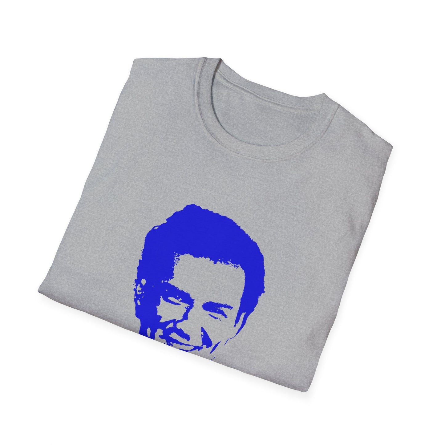 norm macdonald blue stencil face tshirt