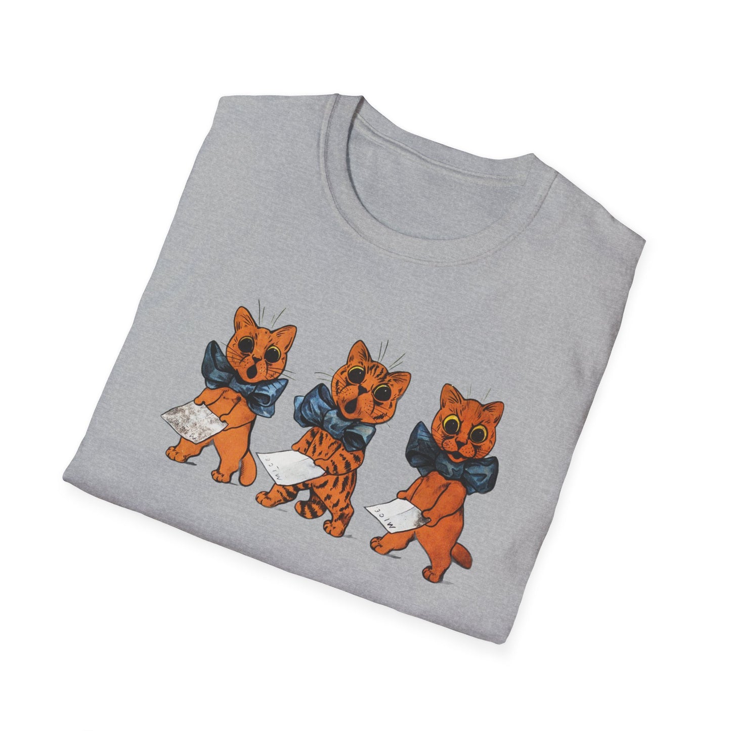 louis wain famous tenors colored lithograph reproduction tshirt