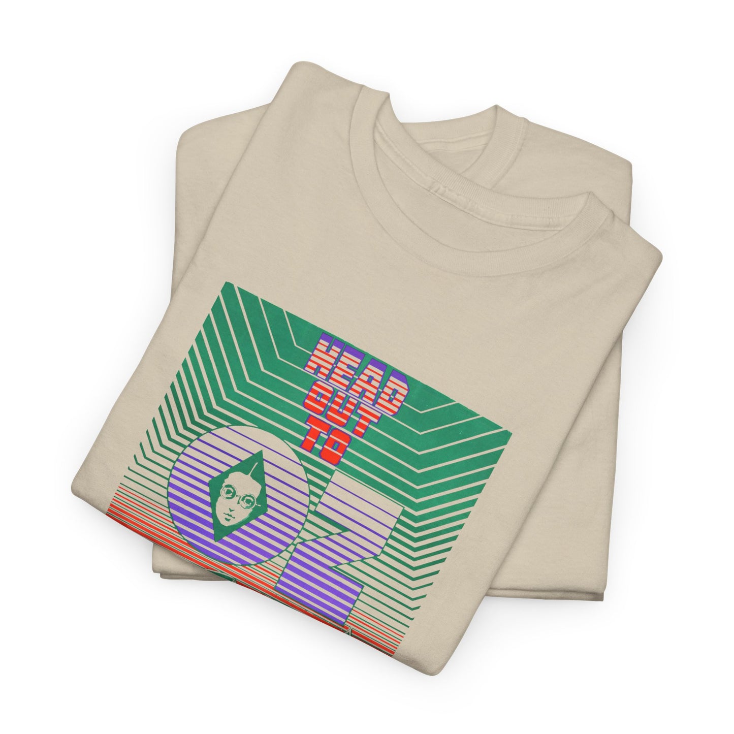 1960s head out to oz psychedelic vintage poster tshirt