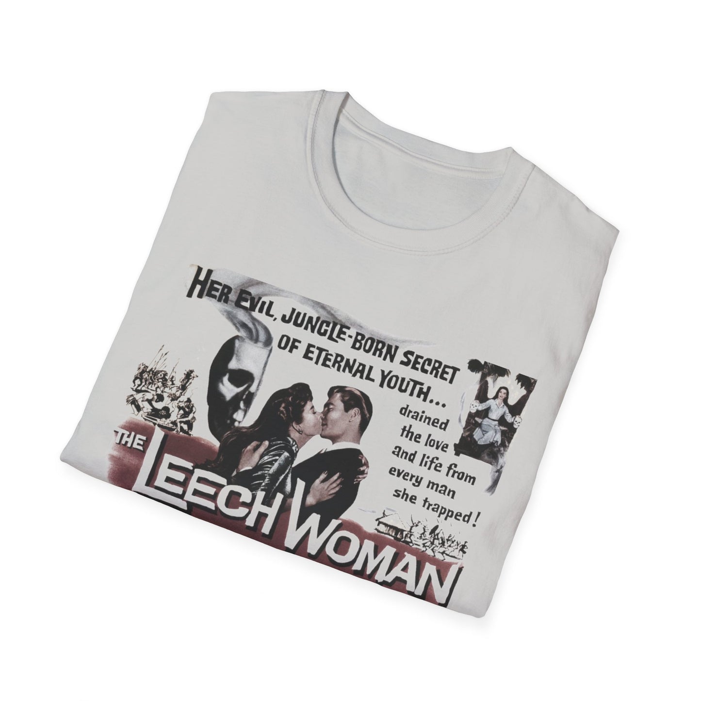 1960 low budget horror rejuvenation film the leech woman movie poster tshirt