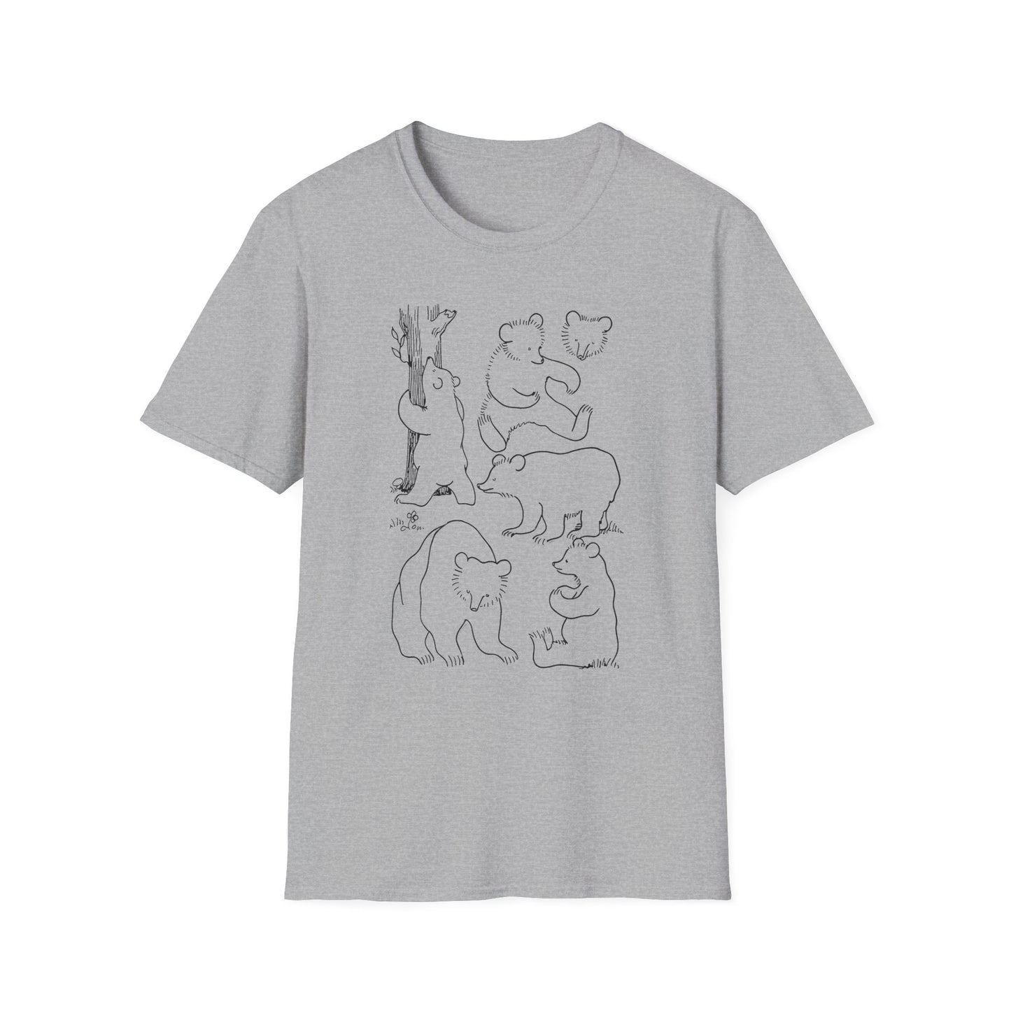 vintage french drawing guide cute bear illustrations reproduction tshirt