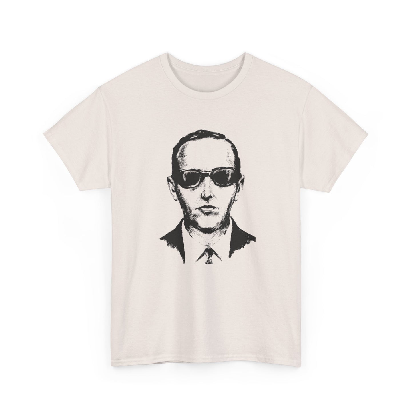 d.b. cooper fbi sketch large head tshirt