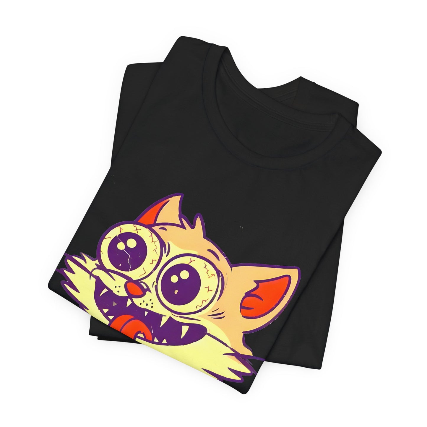 cute creepy strung out high happy kitty cat tshirt