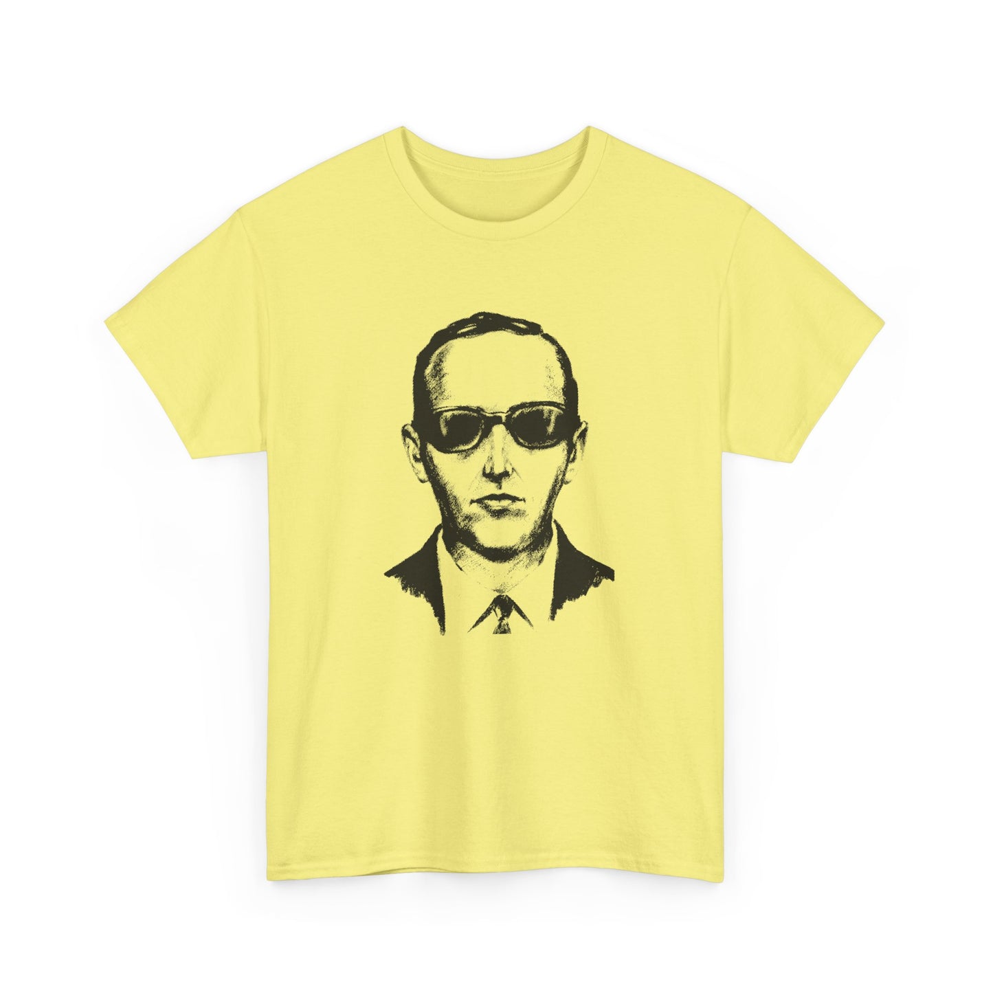 d.b. cooper fbi sketch large head tshirt