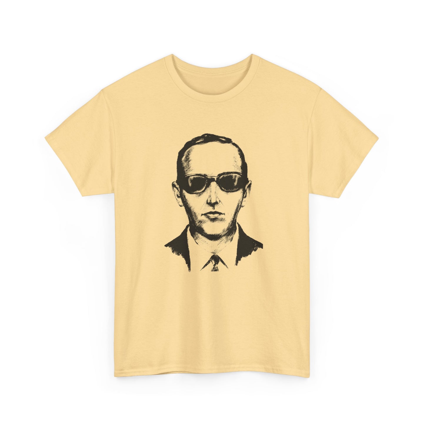 d.b. cooper fbi sketch large head tshirt