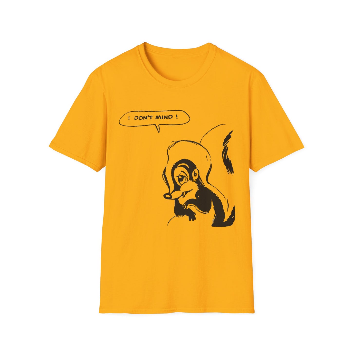 i don't mind cartoon skunk from old comic book tshirt