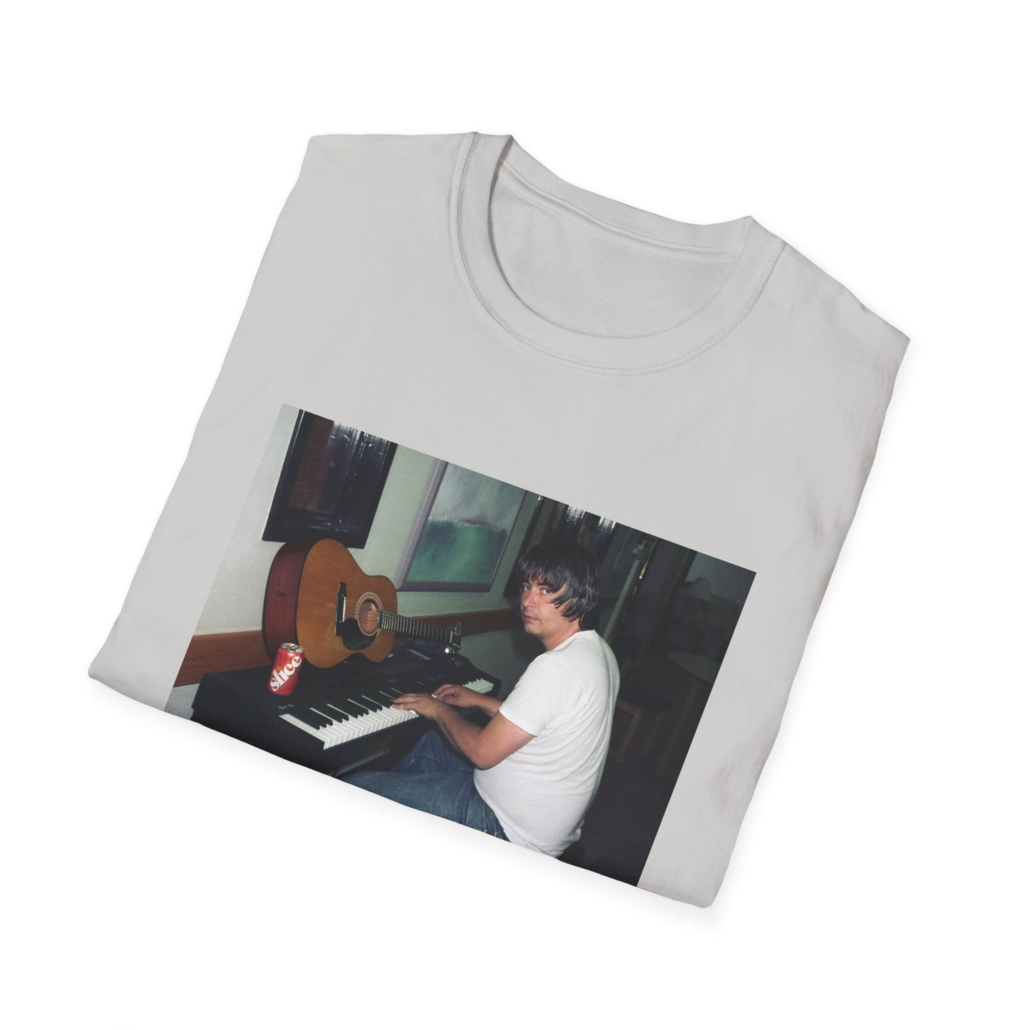 daniel johnston playing piano tshirt