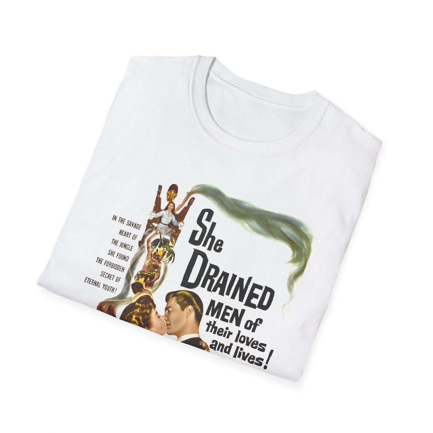 1960 low budget horror rejuvenation film the leech woman movie poster tshirt