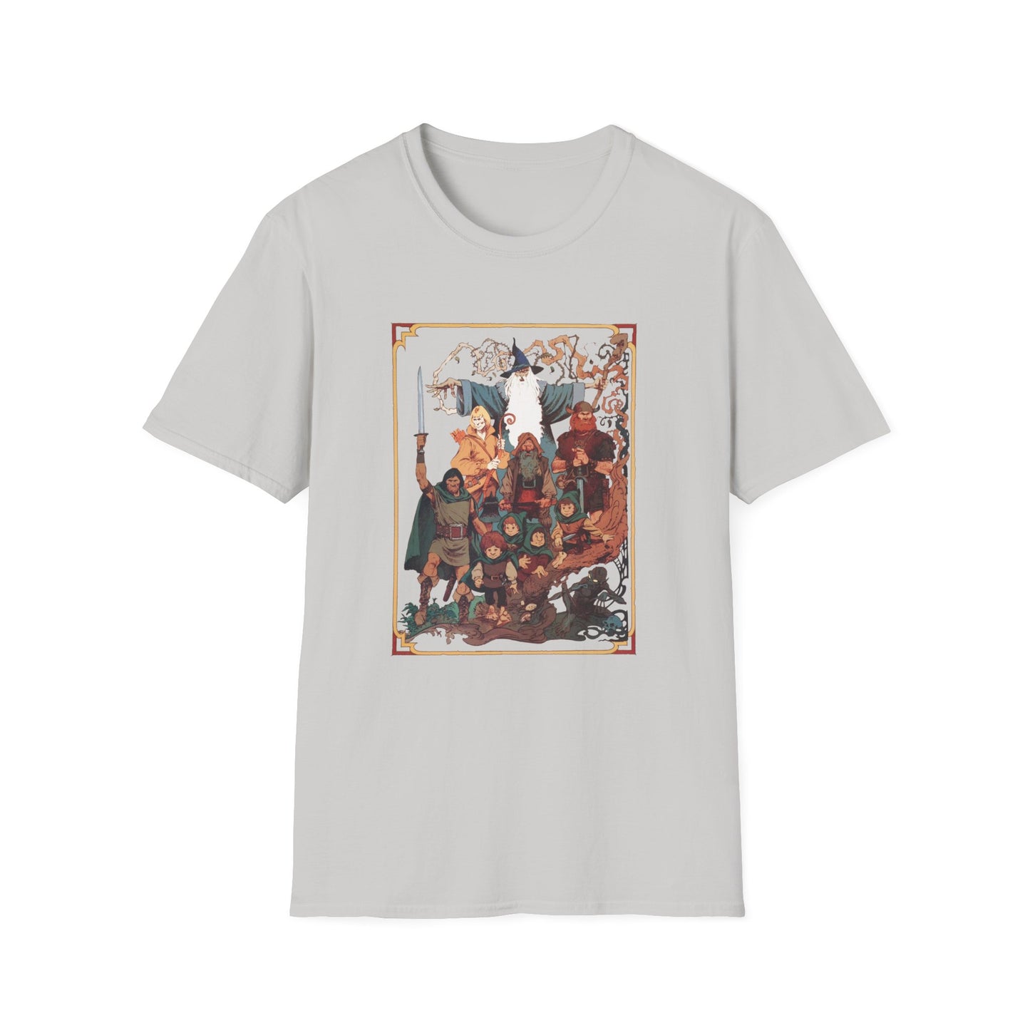 1978 promotional artwork for the ralph bakshi film adaptation of j. r. r. tolkien's lord of the rings tshirt