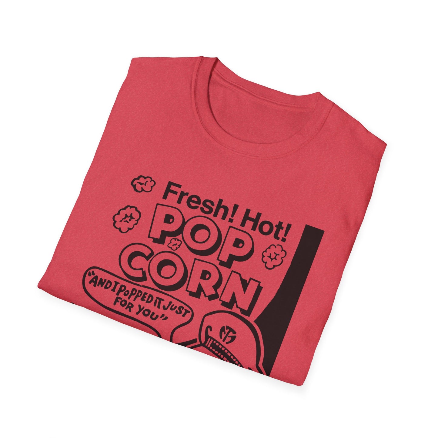 1940s popcorn box logo for martin theatres with a cute little popcorn mascot tshirt