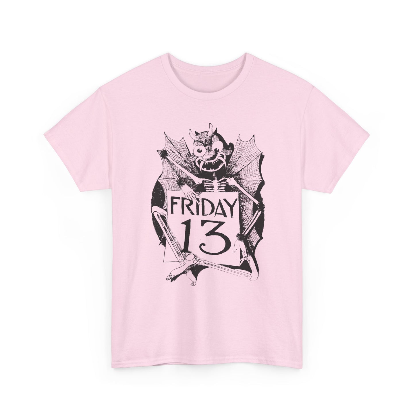 early 1900s friday the 13th jinx illustration reproduction tshirt
